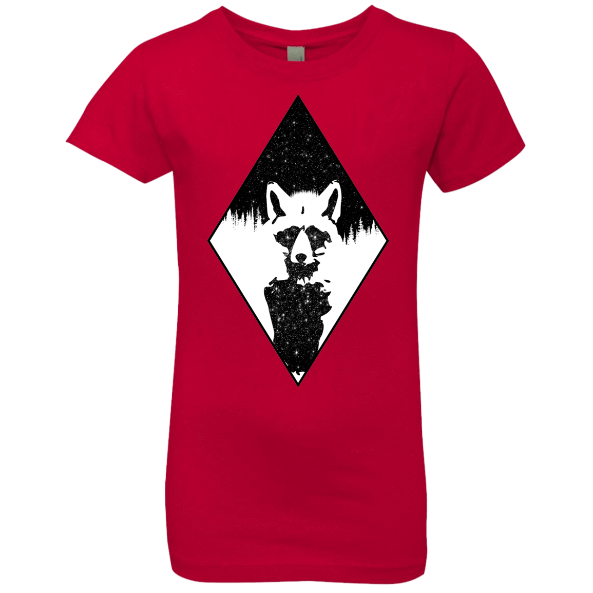 T-Shirts Red / YXS Starry Raccoon Girls Premium T-Shirt