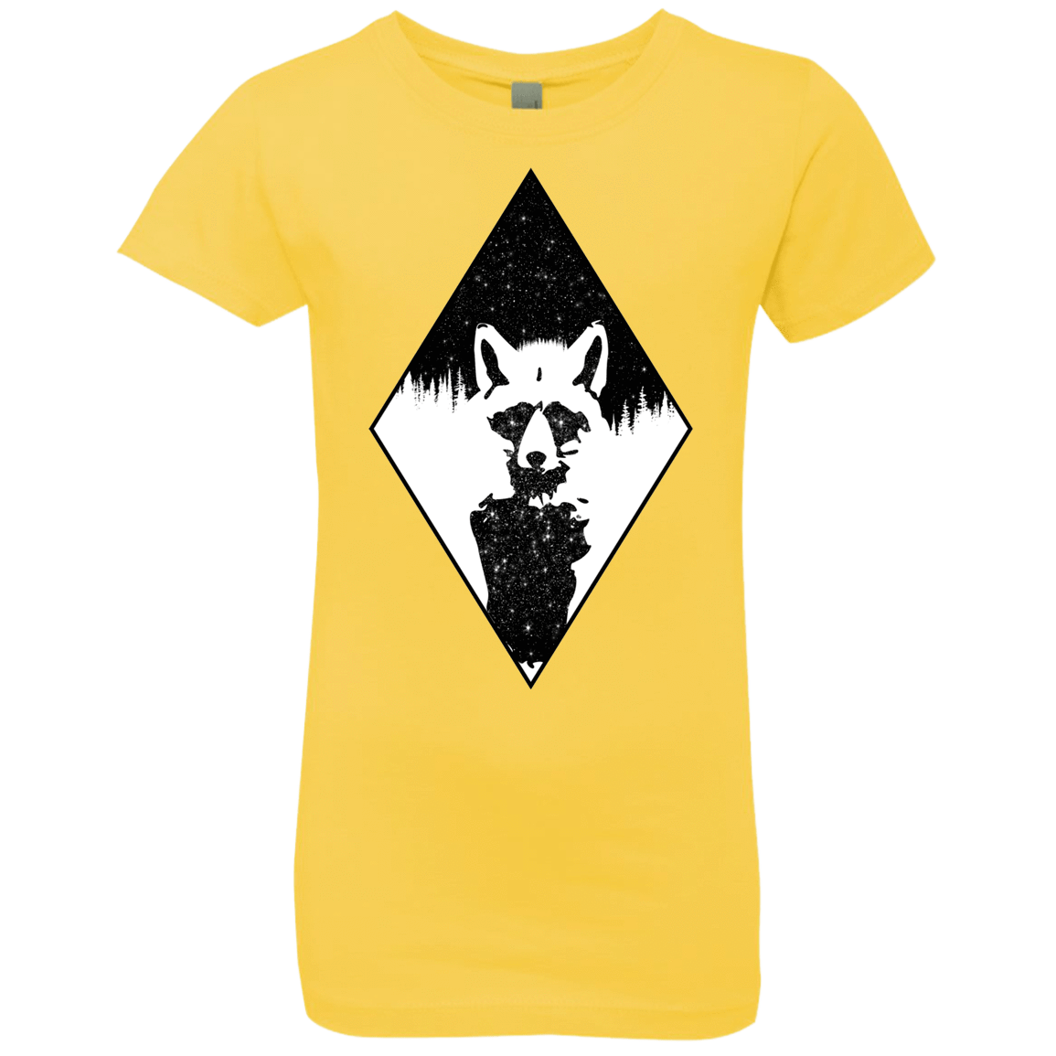 T-Shirts Vibrant Yellow / YXS Starry Raccoon Girls Premium T-Shirt