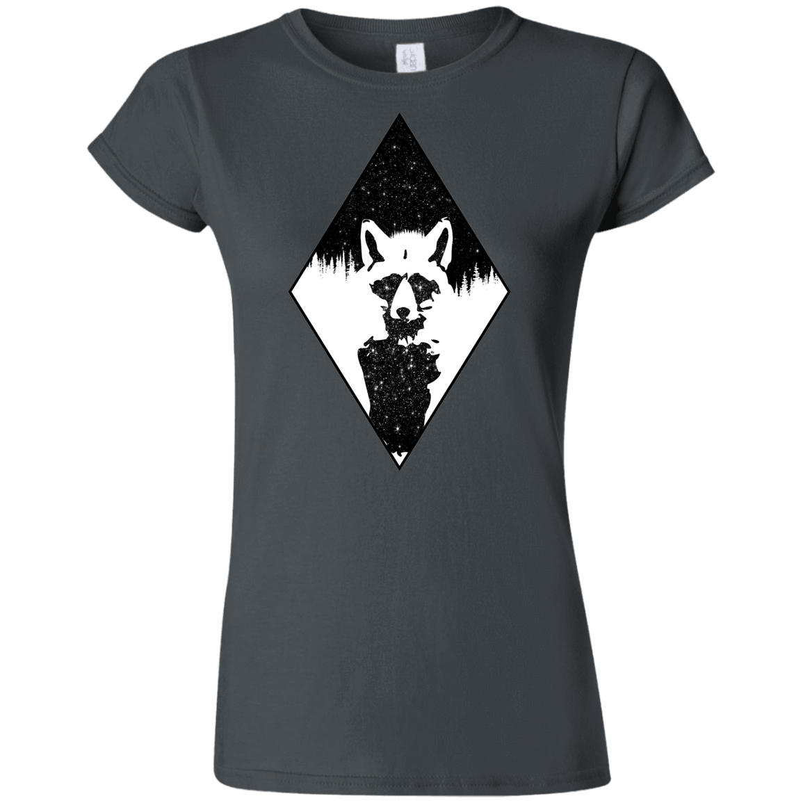 T-Shirts Charcoal / S Starry Raccoon Junior Slimmer-Fit T-Shirt