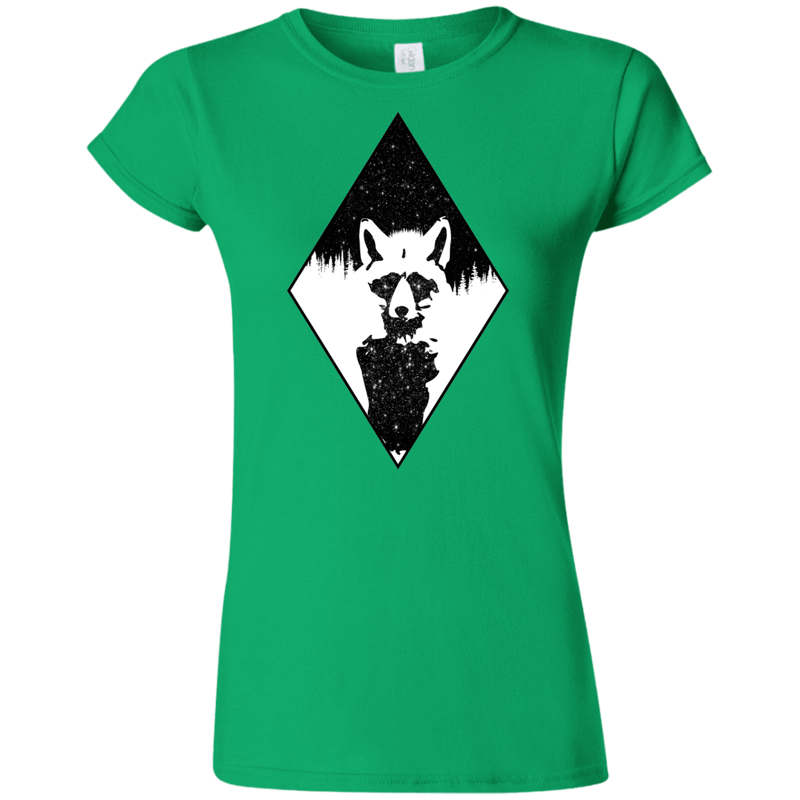T-Shirts Irish Green / S Starry Raccoon Junior Slimmer-Fit T-Shirt