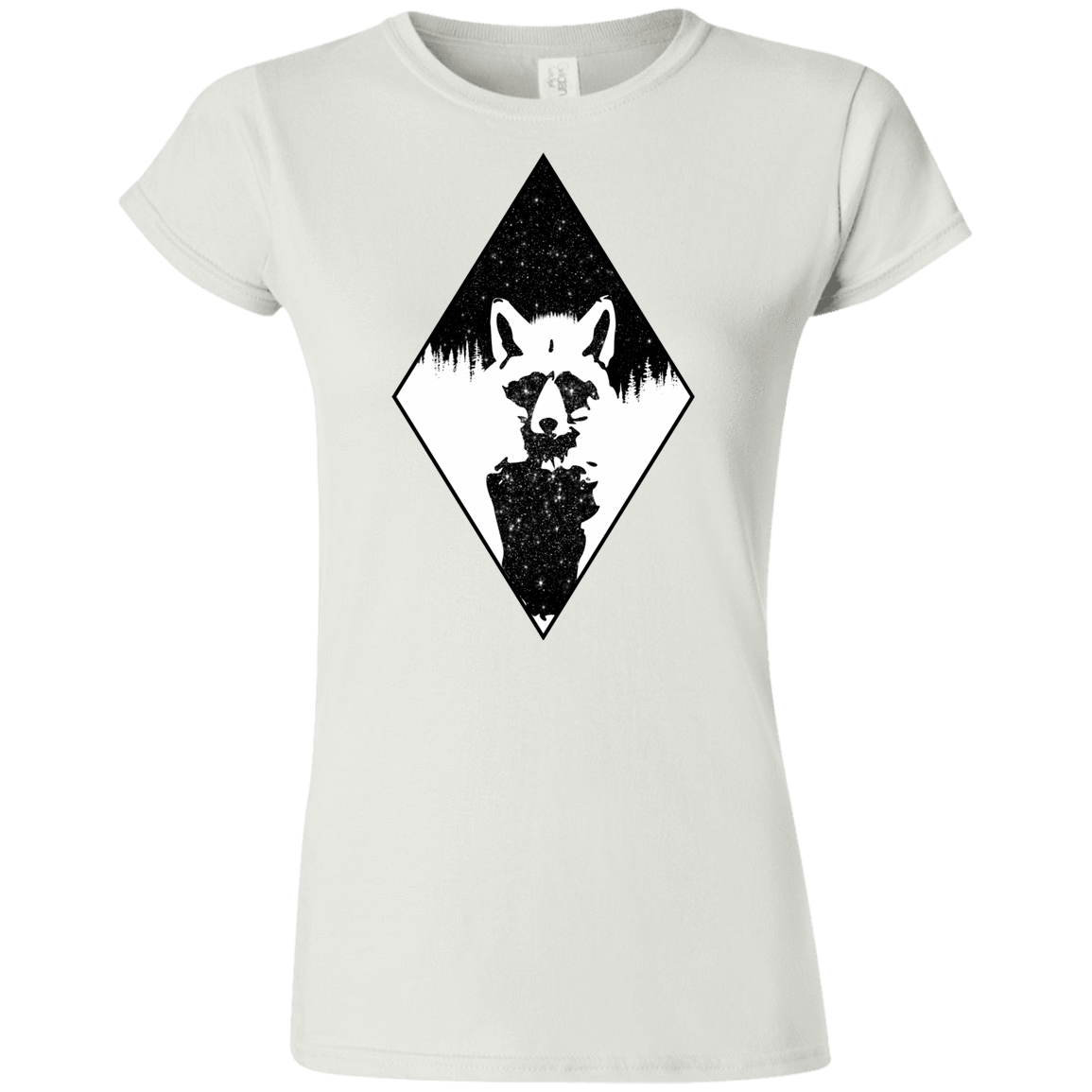 T-Shirts White / S Starry Raccoon Junior Slimmer-Fit T-Shirt