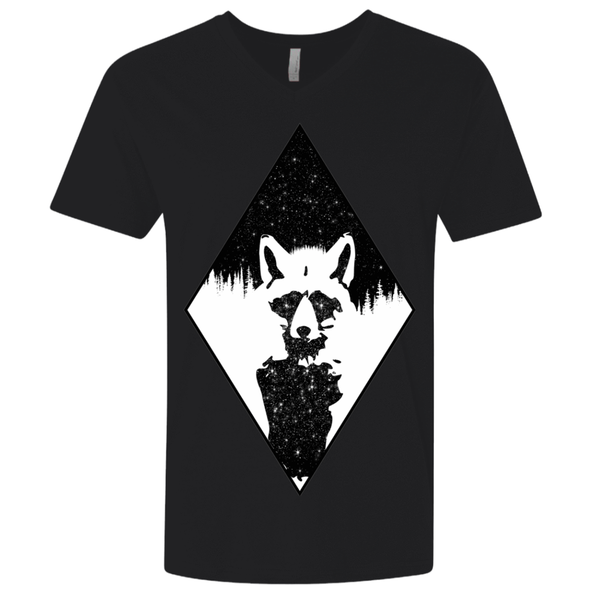 T-Shirts Black / X-Small Starry Raccoon Men's Premium V-Neck