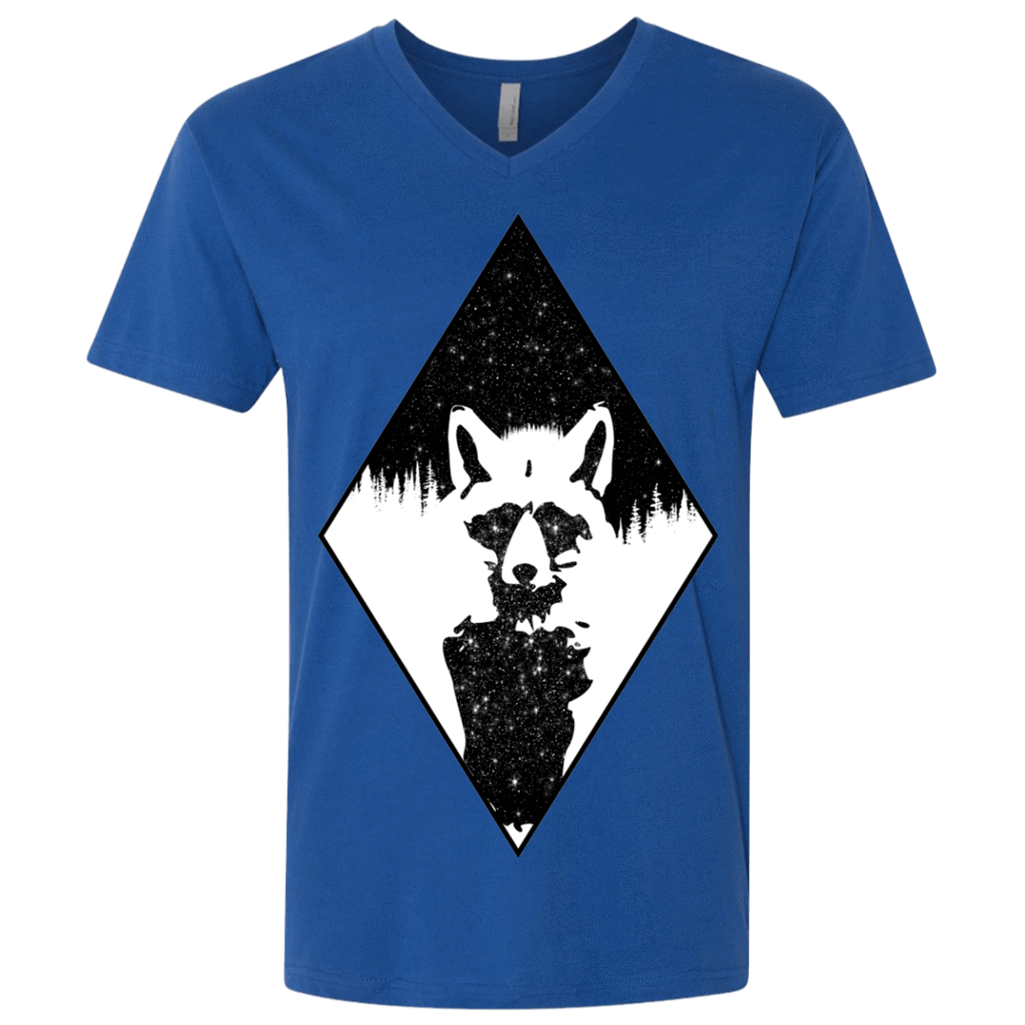 T-Shirts Royal / X-Small Starry Raccoon Men's Premium V-Neck