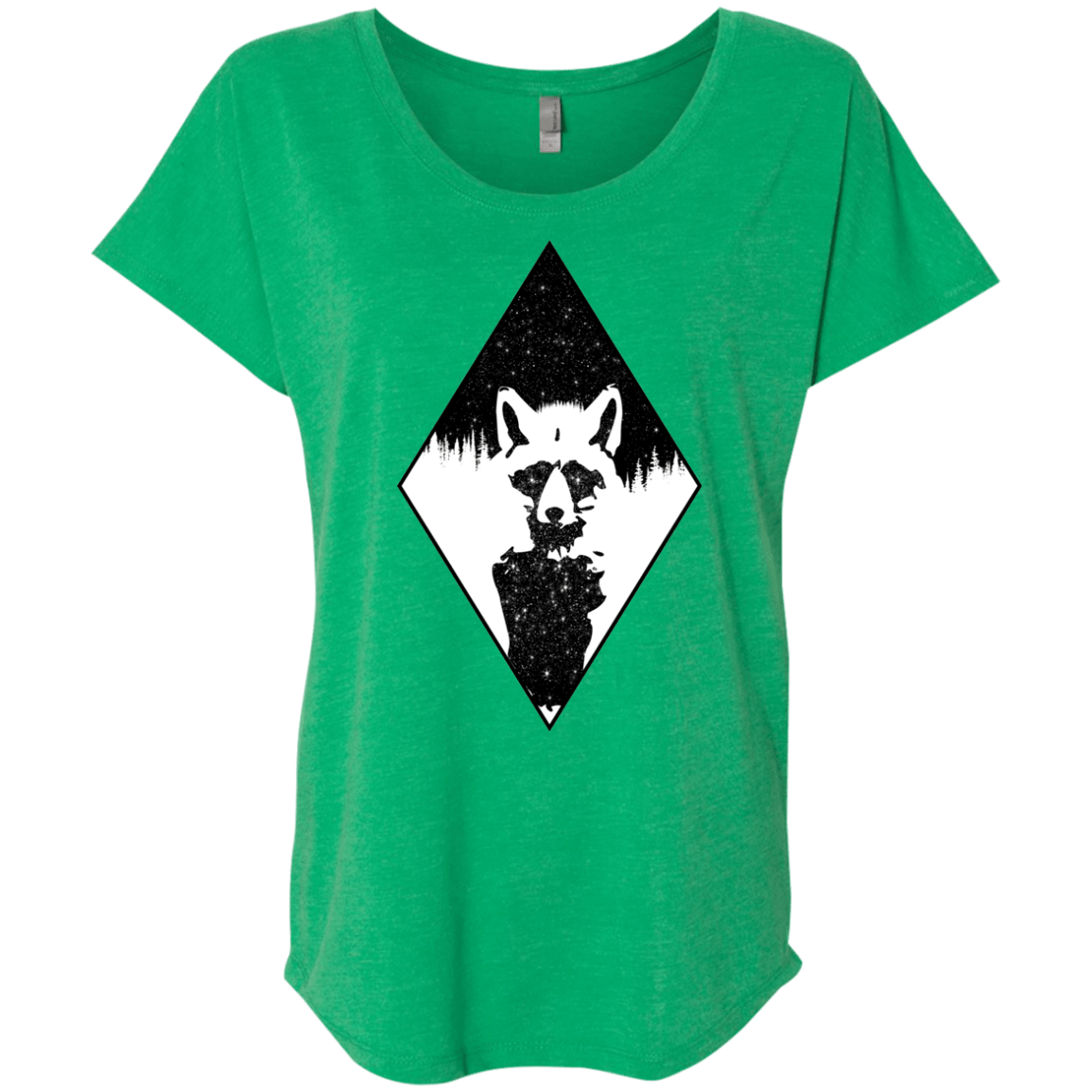 Starry Raccoon Triblend Dolman Sleeve