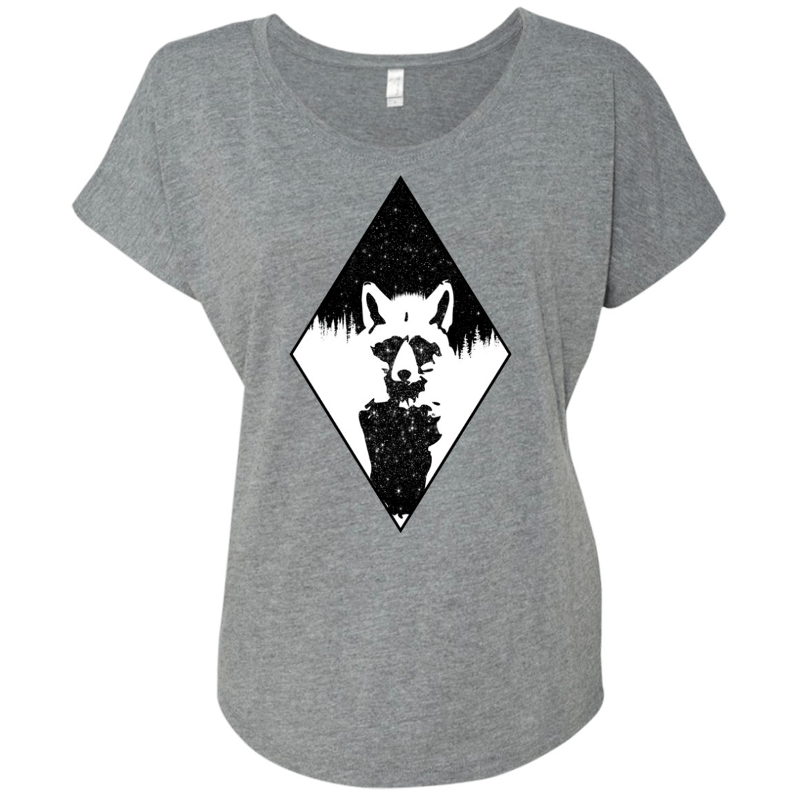 Starry Raccoon Triblend Dolman Sleeve