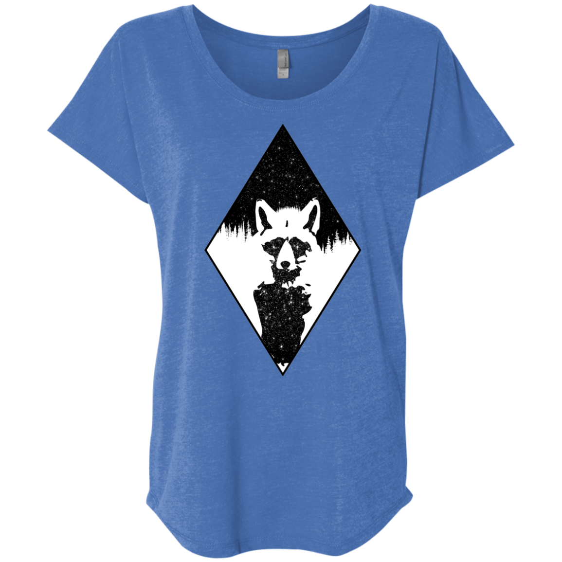 Starry Raccoon Triblend Dolman Sleeve