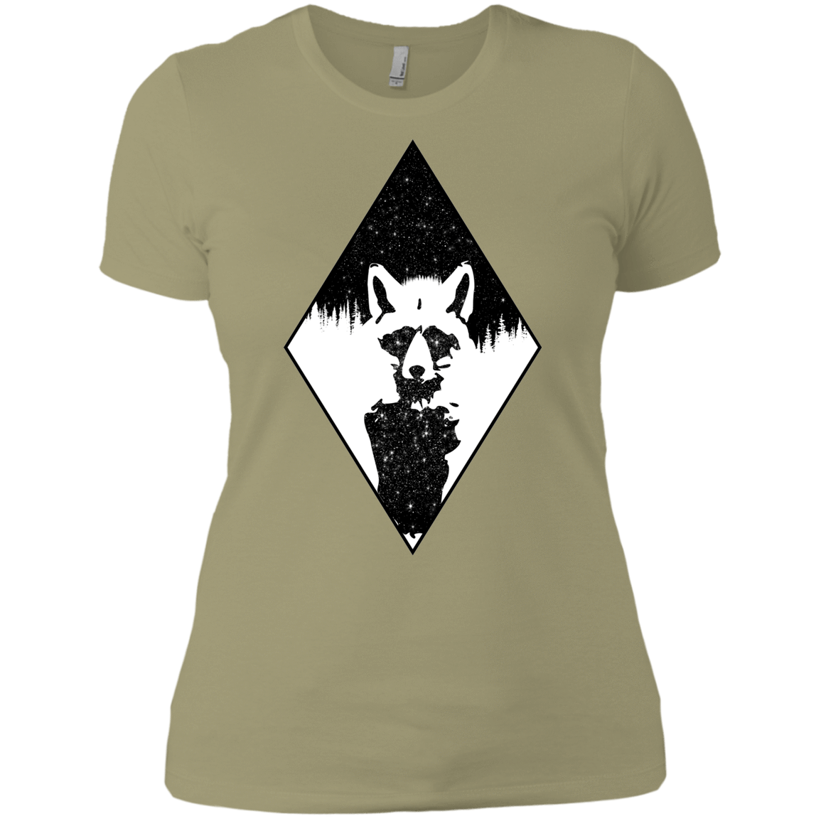 T-Shirts Light Olive / X-Small Starry Raccoon Women's Premium T-Shirt