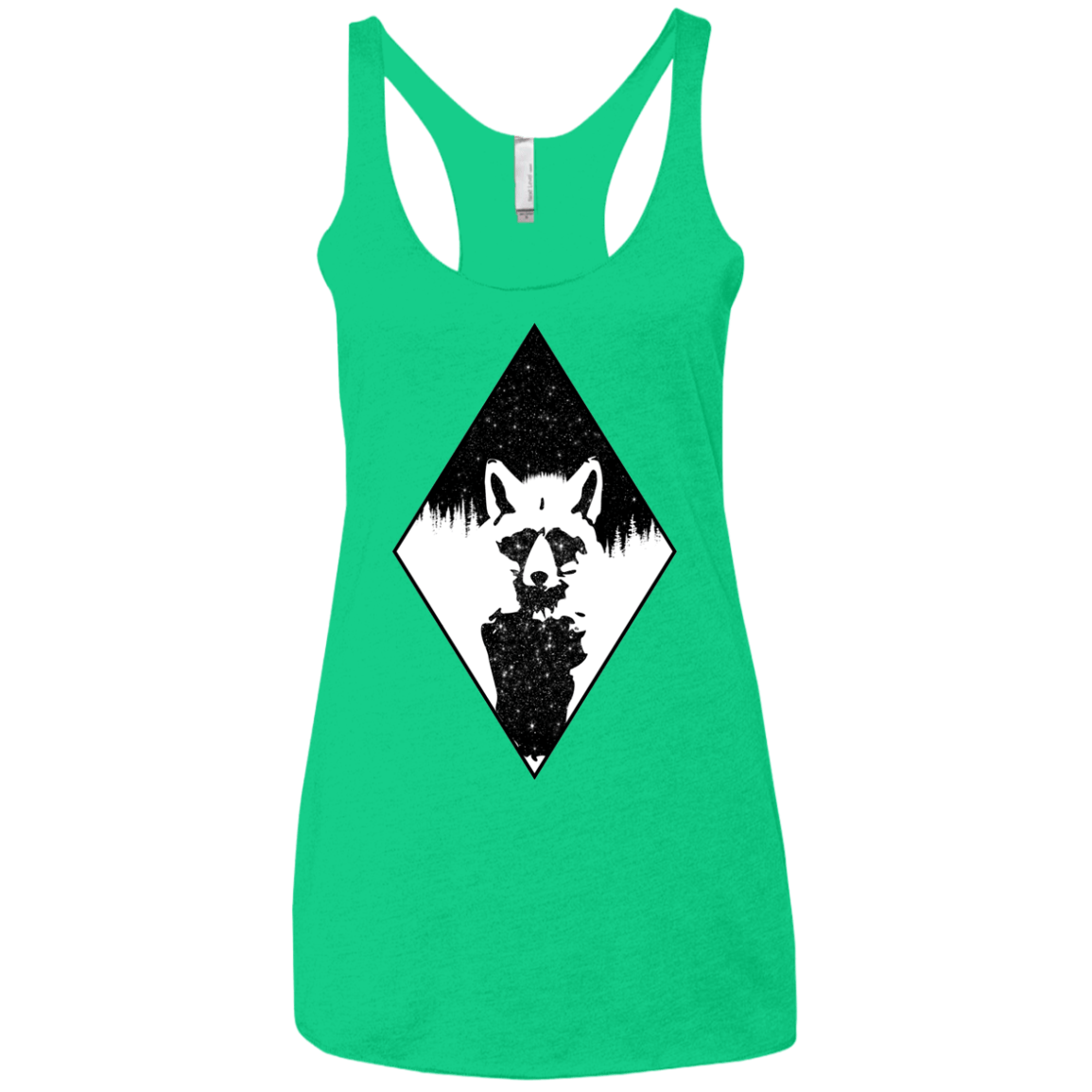 Starry Raccoon Women's Triblend Racerback Tank