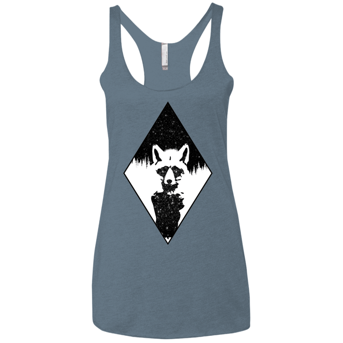 Starry Raccoon Women's Triblend Racerback Tank