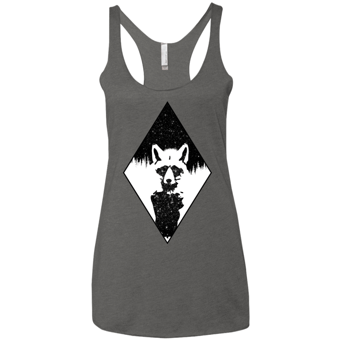 Starry Raccoon Women's Triblend Racerback Tank