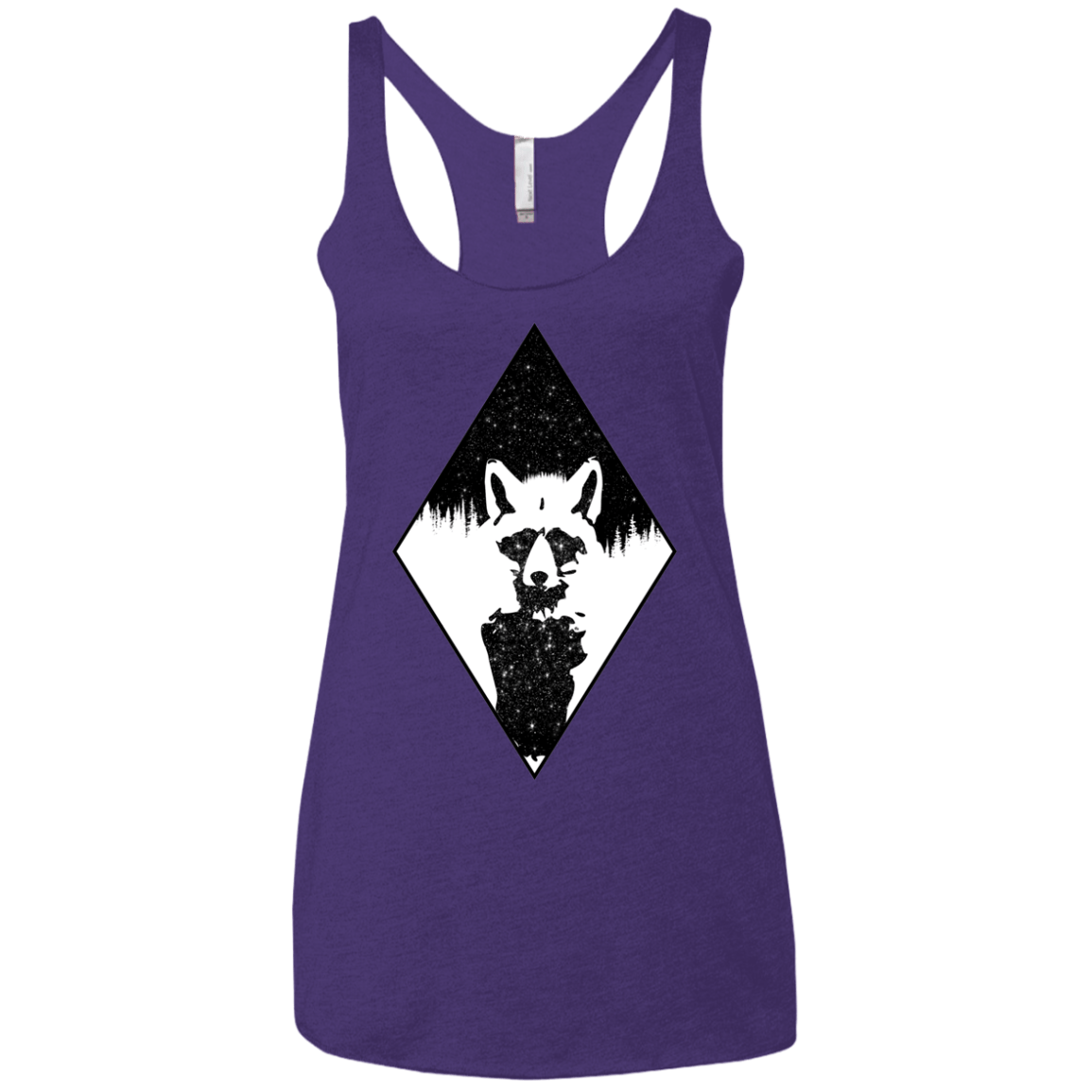Starry Raccoon Women's Triblend Racerback Tank