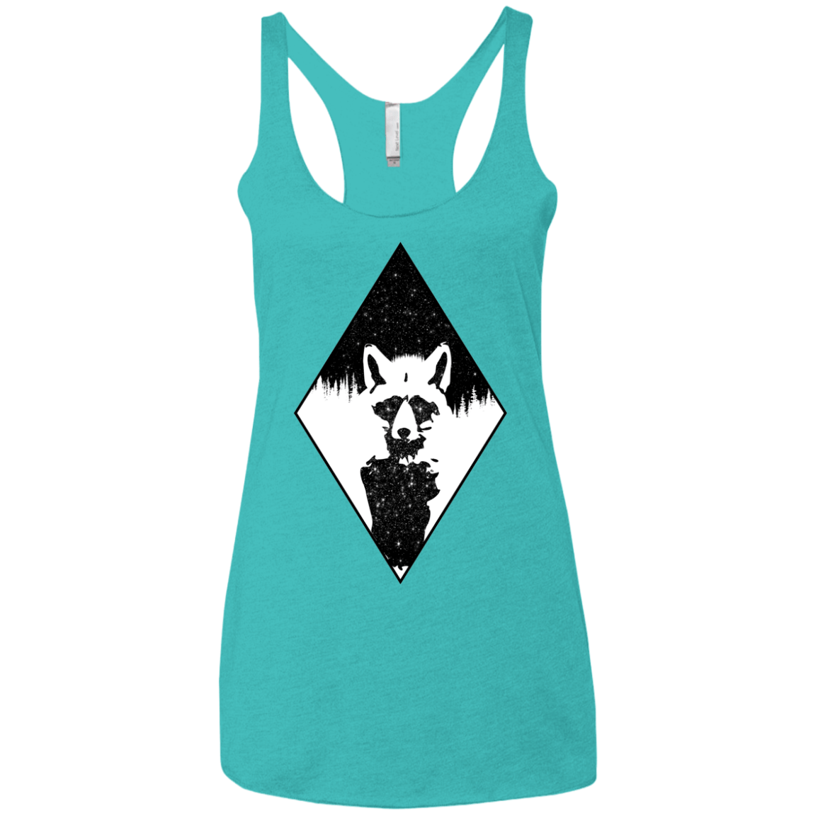 Starry Raccoon Women's Triblend Racerback Tank