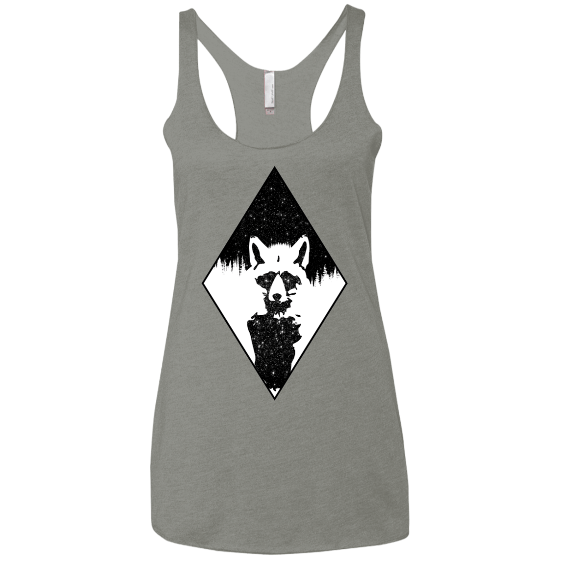 Starry Raccoon Women's Triblend Racerback Tank