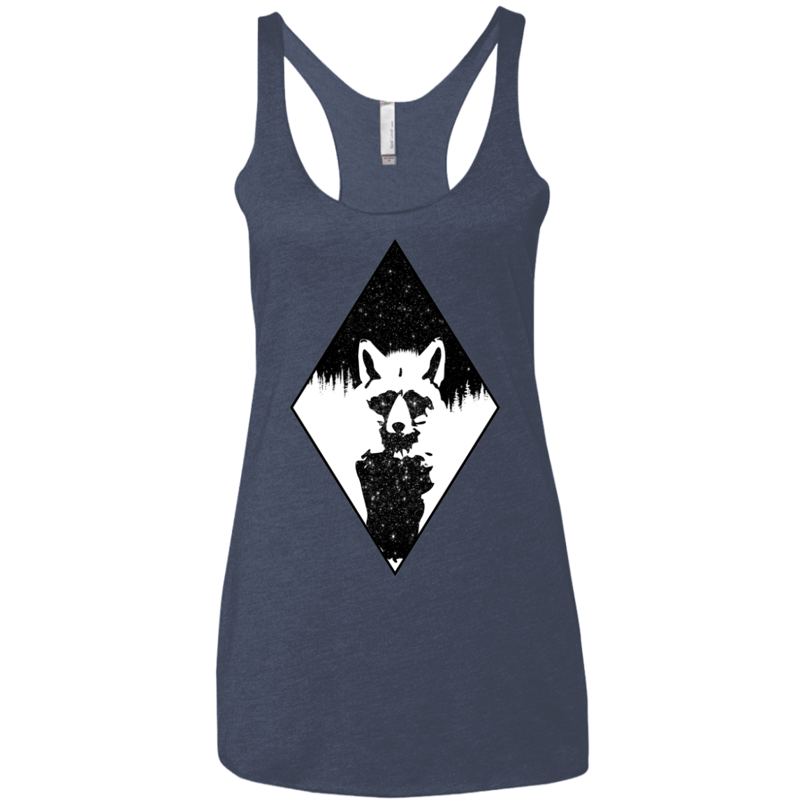 Starry Raccoon Women's Triblend Racerback Tank