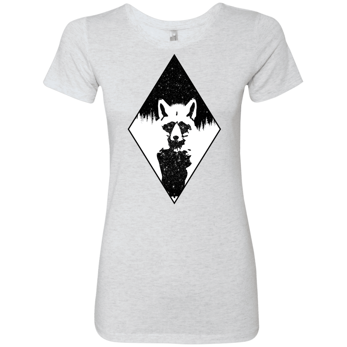 T-Shirts Heather White / S Starry Raccoon Women's Triblend T-Shirt