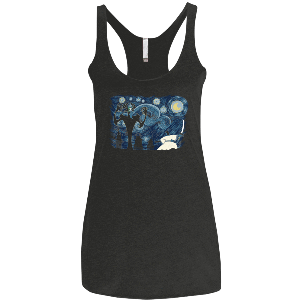 T-Shirts Vintage Black / X-Small Starry Samurai Women's Triblend Racerback Tank