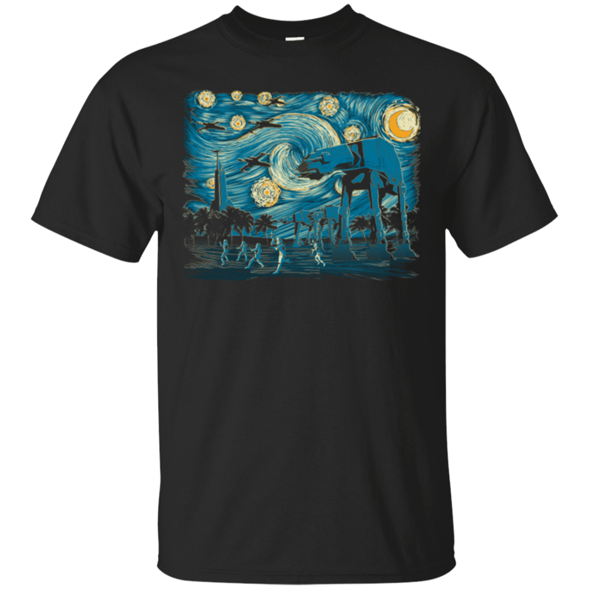 T-Shirts Black / Small Starry Scarif T-Shirt