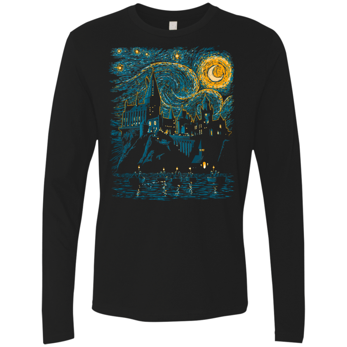 T-Shirts Black / S Starry School Men's Premium Long Sleeve