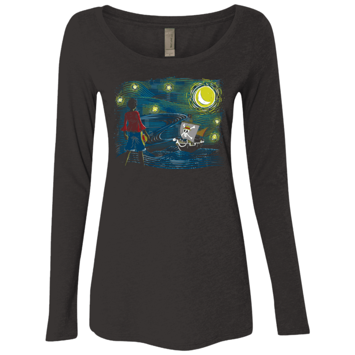 T-Shirts Vintage Black / Small Starry Sea Women's Triblend Long Sleeve Shirt