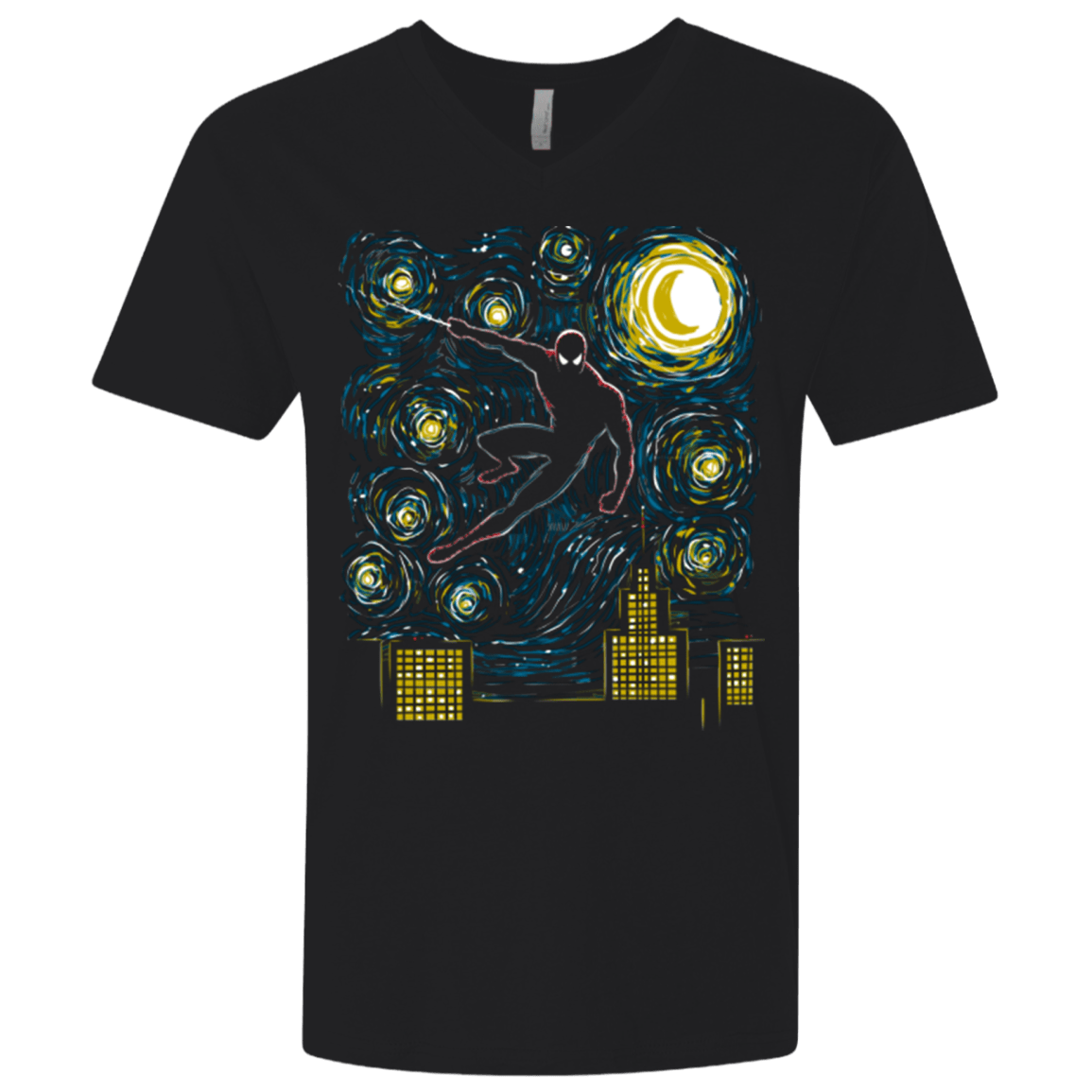T-Shirts Black / X-Small Starry Spider Men's Premium V-Neck