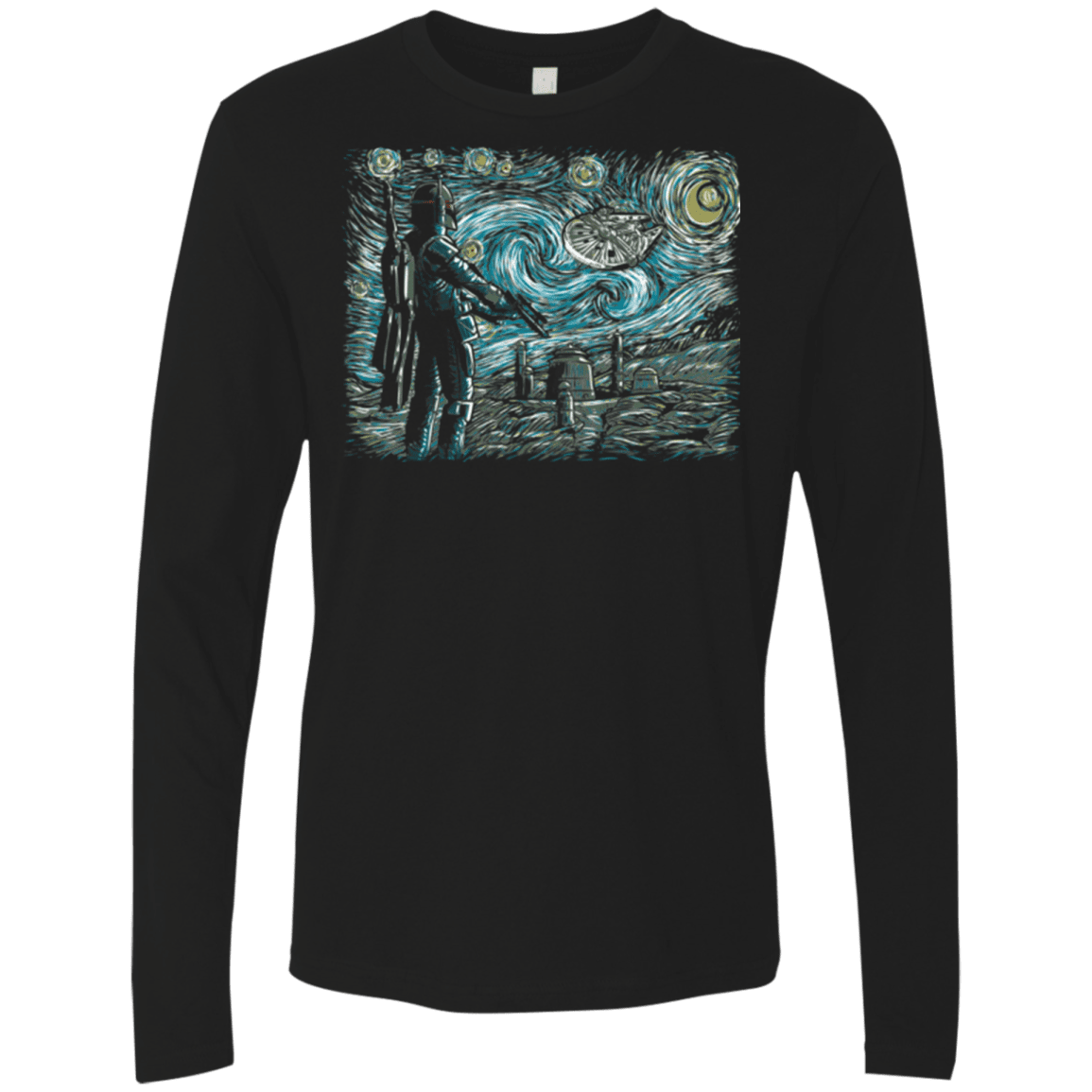 T-Shirts Black / Small Starry Wars Men's Premium Long Sleeve