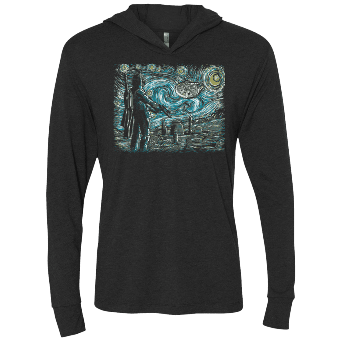 T-Shirts Vintage Black / X-Small Starry Wars Triblend Long Sleeve Hoodie Tee