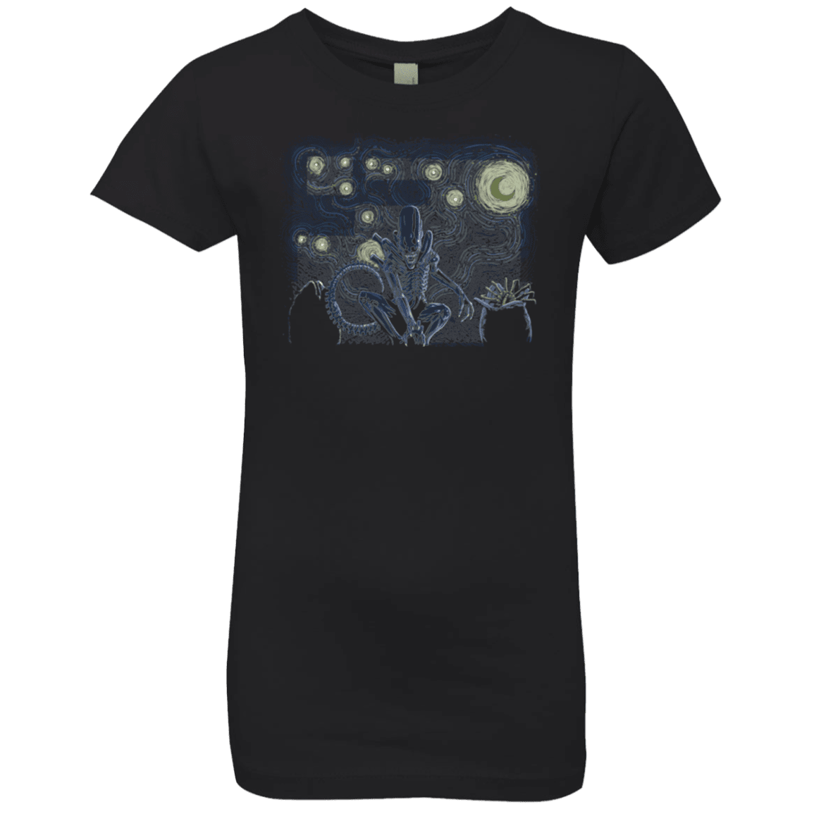 T-Shirts Black / YXS Starry Xenomorph Girls Premium T-Shirt