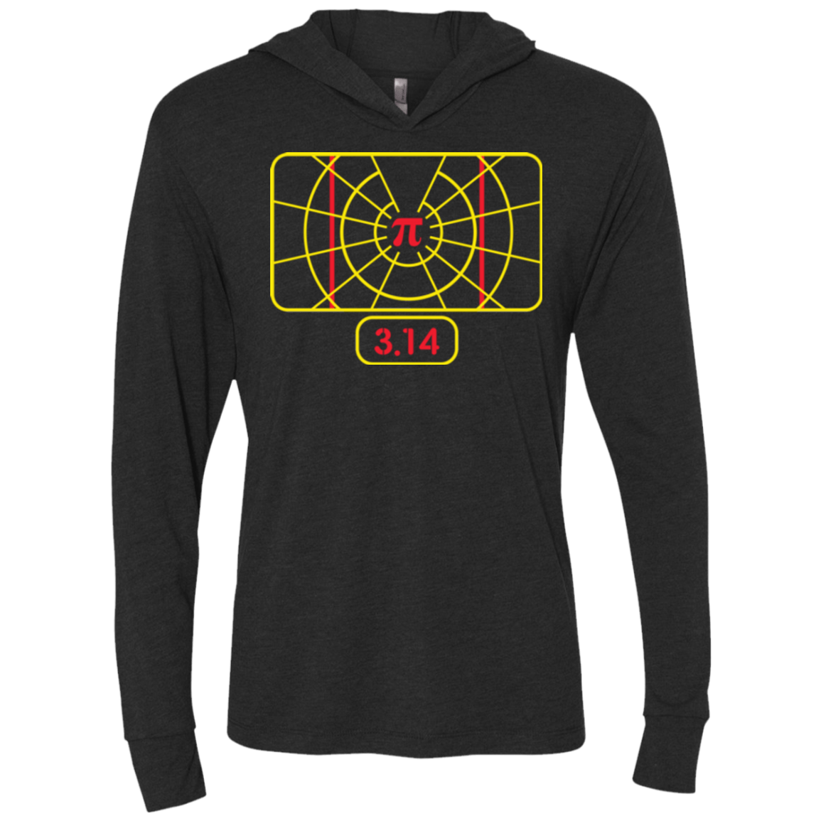 T-Shirts Vintage Black / X-Small Stay on Pi Triblend Long Sleeve Hoodie Tee