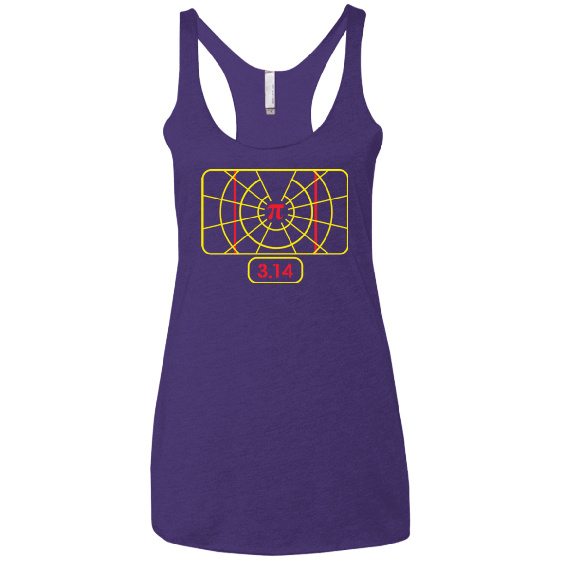 T-Shirts Purple / X-Small Stay on Pi Women's Triblend Racerback Tank