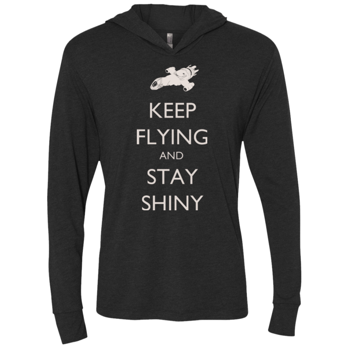 T-Shirts Vintage Black / X-Small Stay Shiny Triblend Long Sleeve Hoodie Tee