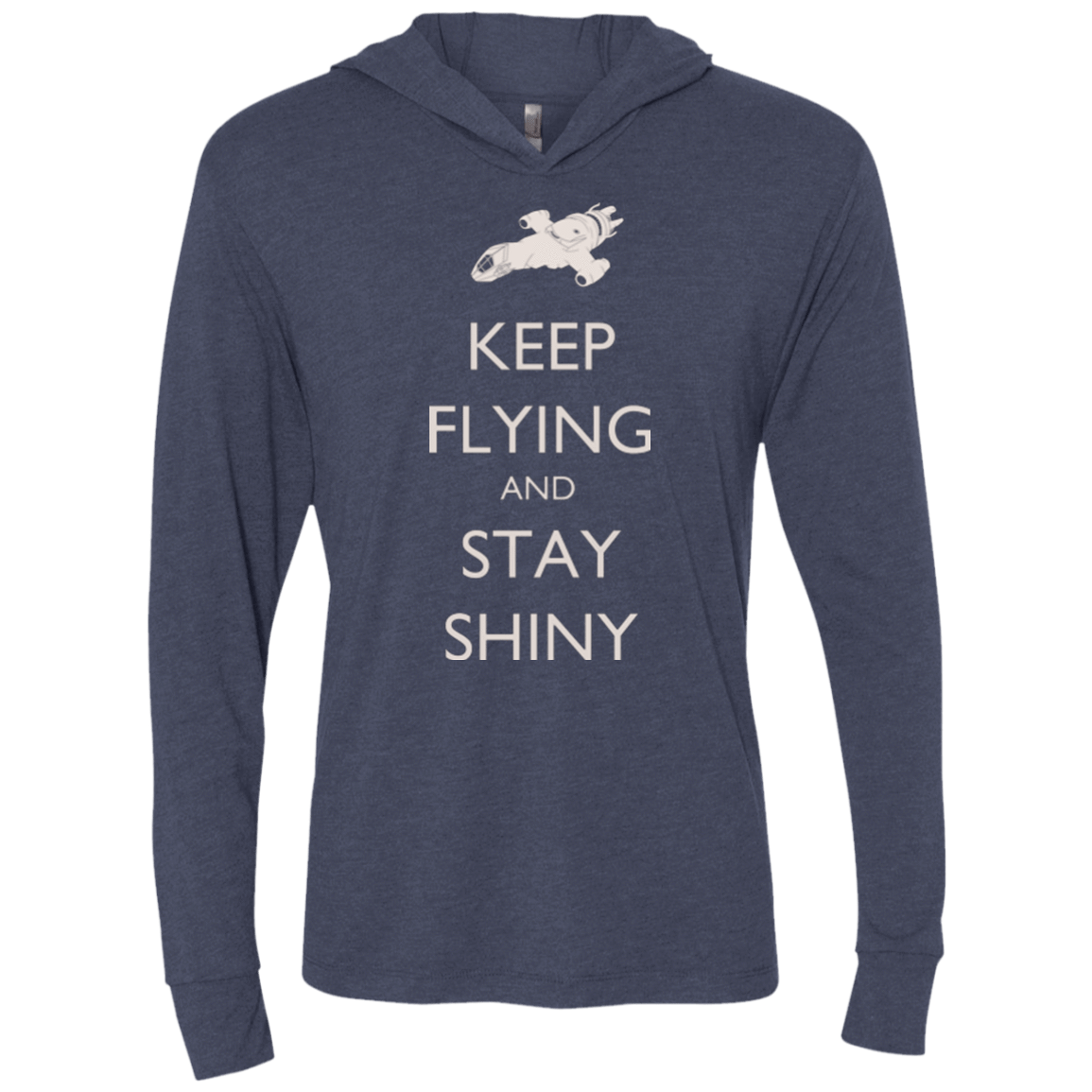 T-Shirts Vintage Navy / X-Small Stay Shiny Triblend Long Sleeve Hoodie Tee