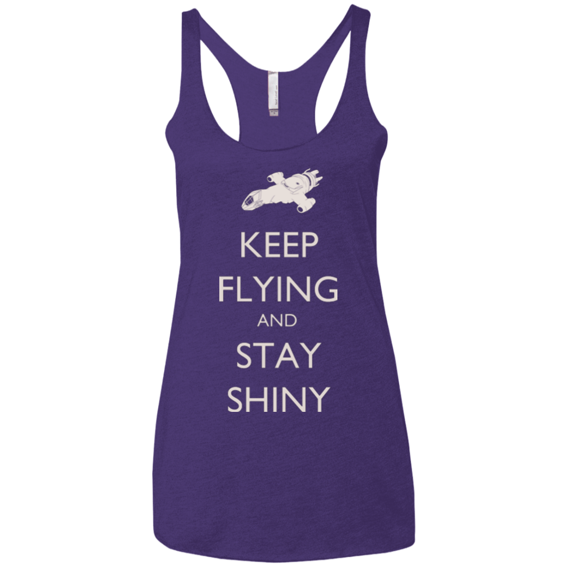 T-Shirts Purple / X-Small Stay Shiny Women's Triblend Racerback Tank