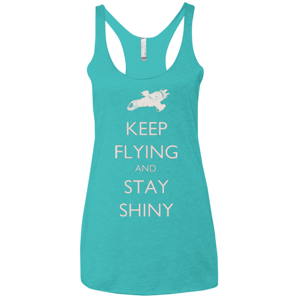 T-Shirts Tahiti Blue / X-Small Stay Shiny Women's Triblend Racerback Tank