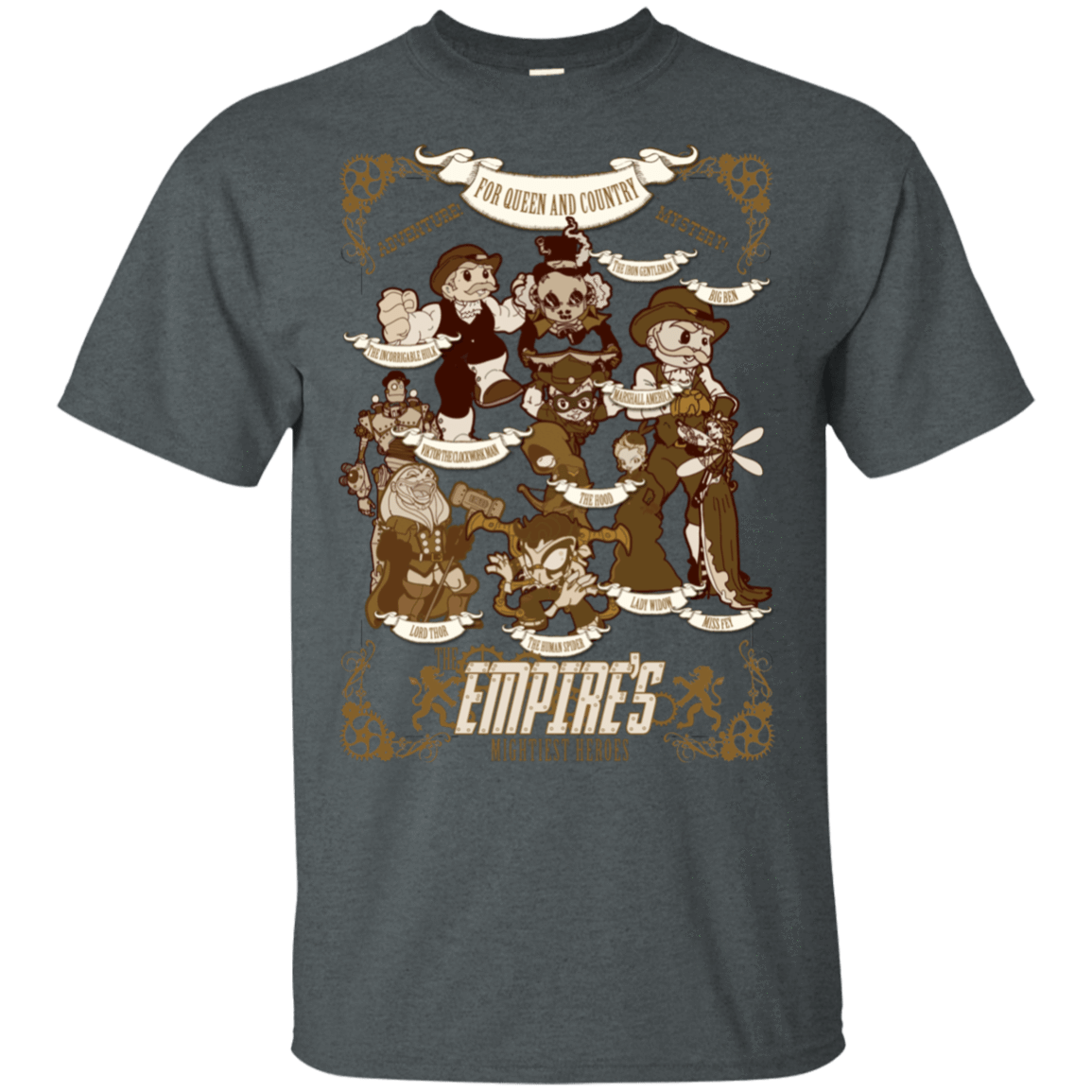 T-Shirts Dark Heather / S Steampunk Avengers T-Shirt