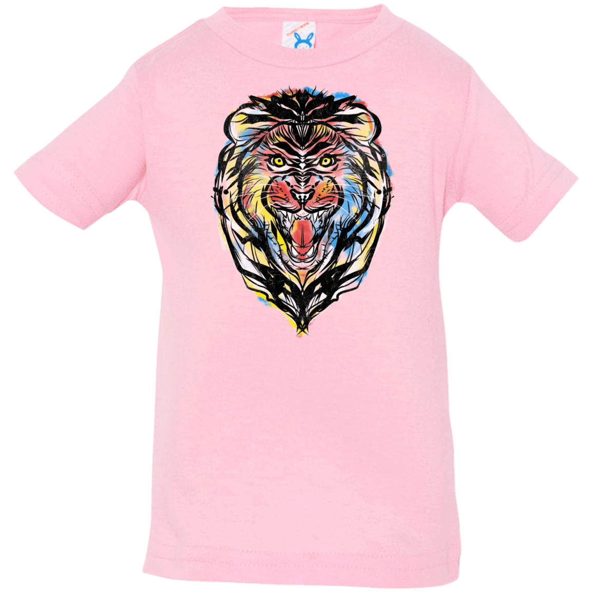 T-Shirts Pink / 6 Months Stencil Lion Infant Premium T-Shirt