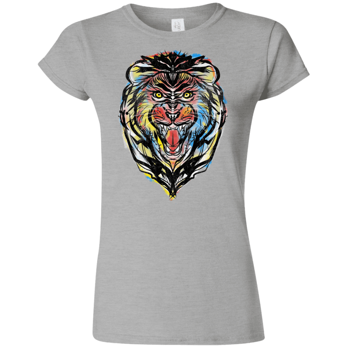 T-Shirts Sport Grey / S Stencil Lion Junior Slimmer-Fit T-Shirt