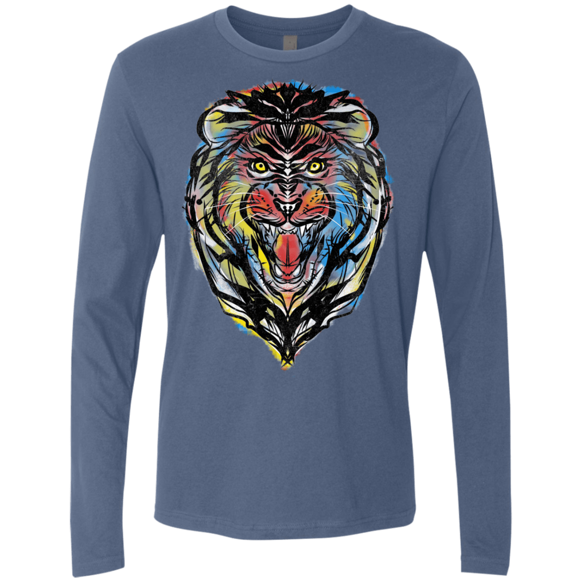 Stencil Lion Men's Premium Long Sleeve