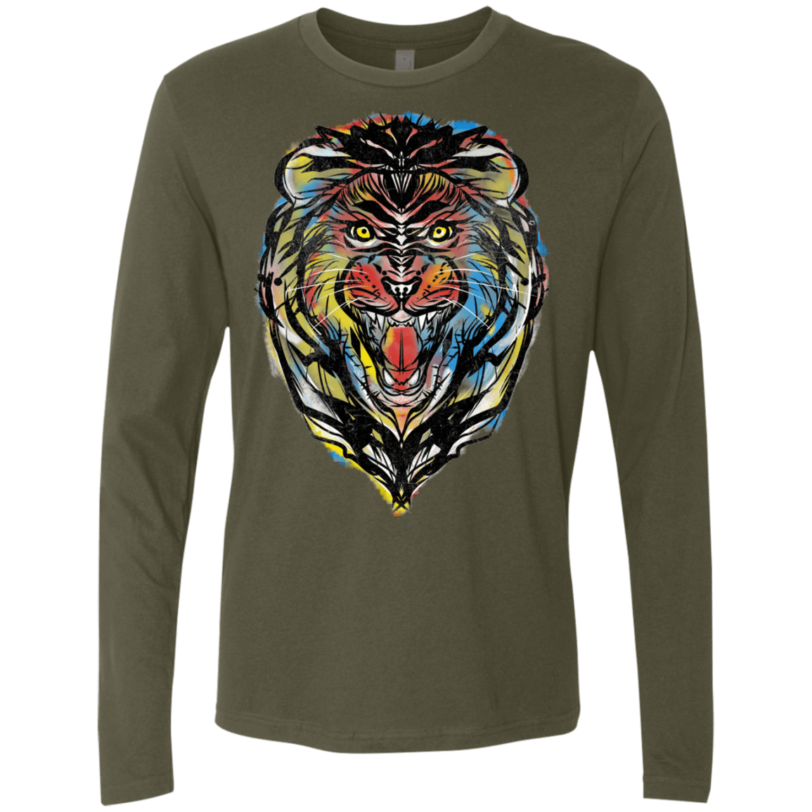 Stencil Lion Men's Premium Long Sleeve
