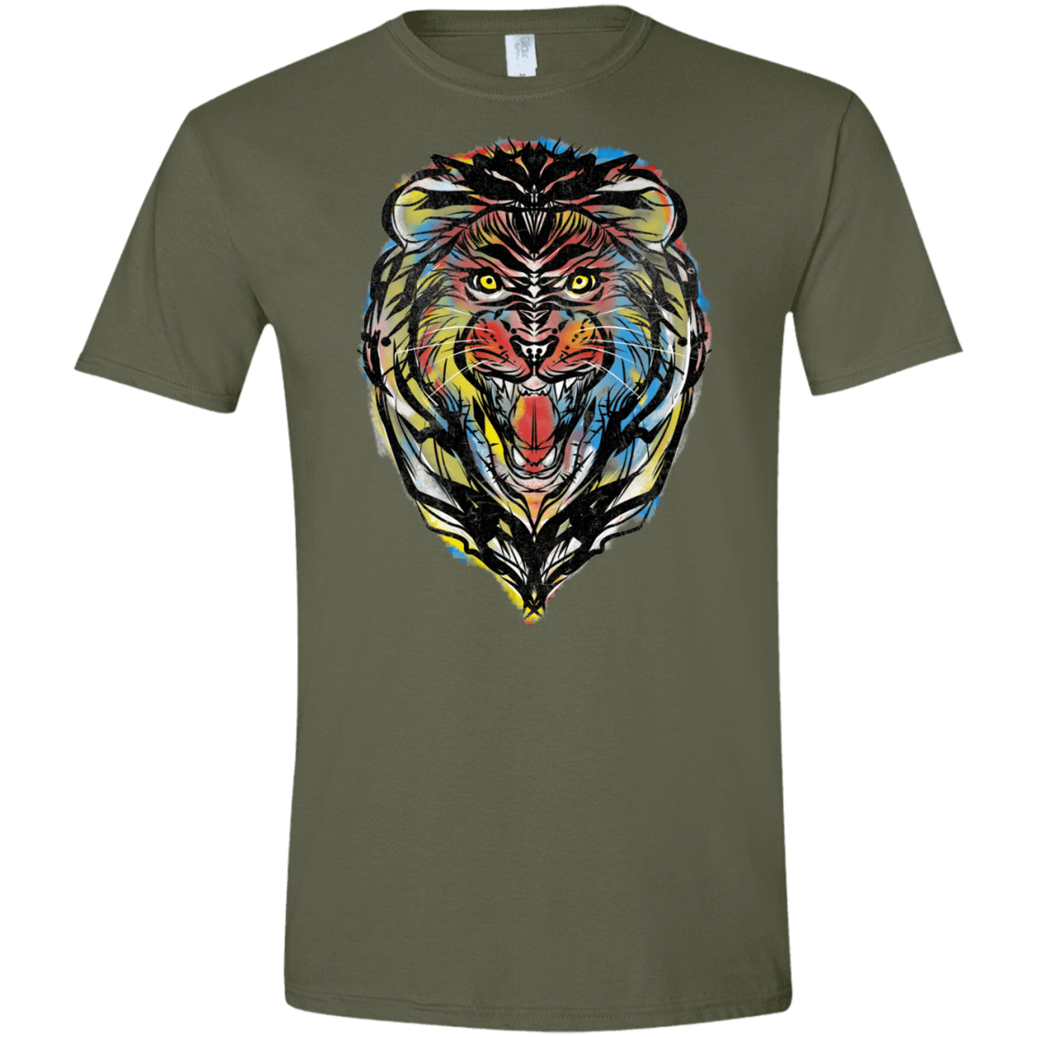 Stencil Lion Men's Semi-Fitted Softstyle
