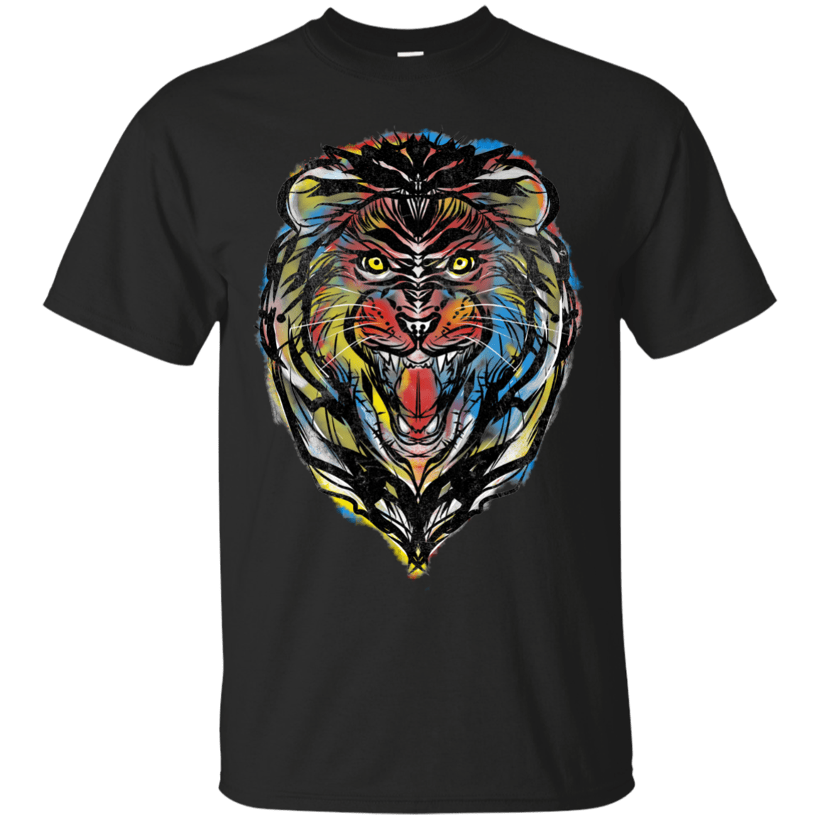 T-Shirts Black / S Stencil Lion T-Shirt