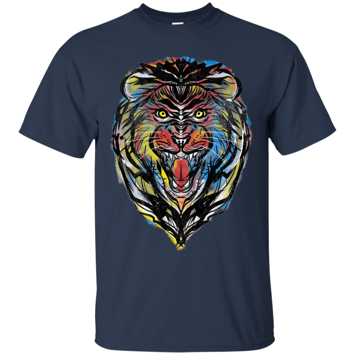 T-Shirts Navy / S Stencil Lion T-Shirt