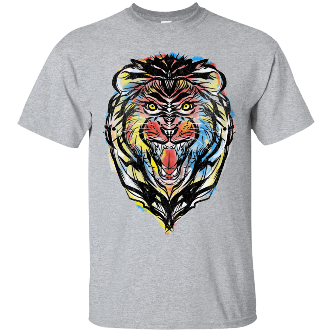 T-Shirts Sport Grey / S Stencil Lion T-Shirt