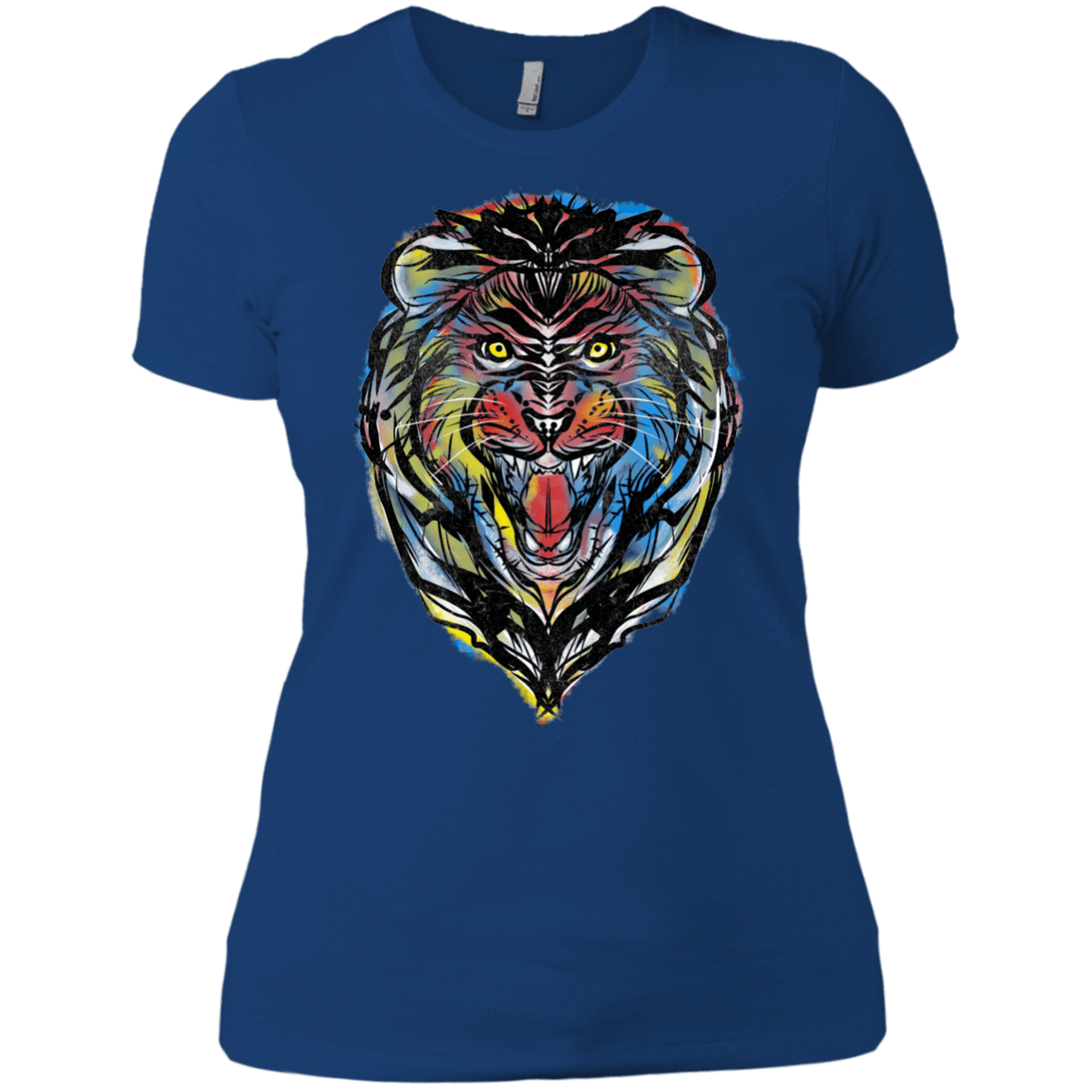 T-Shirts Royal / X-Small Stencil Lion Women's Premium T-Shirt