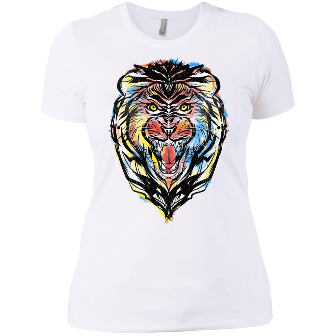 T-Shirts White / X-Small Stencil Lion Women's Premium T-Shirt