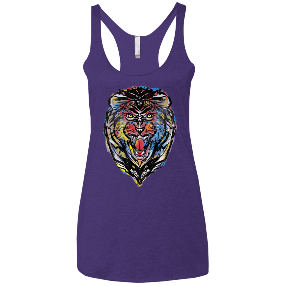Stencil Lion Women's Triblend Racerback Tank