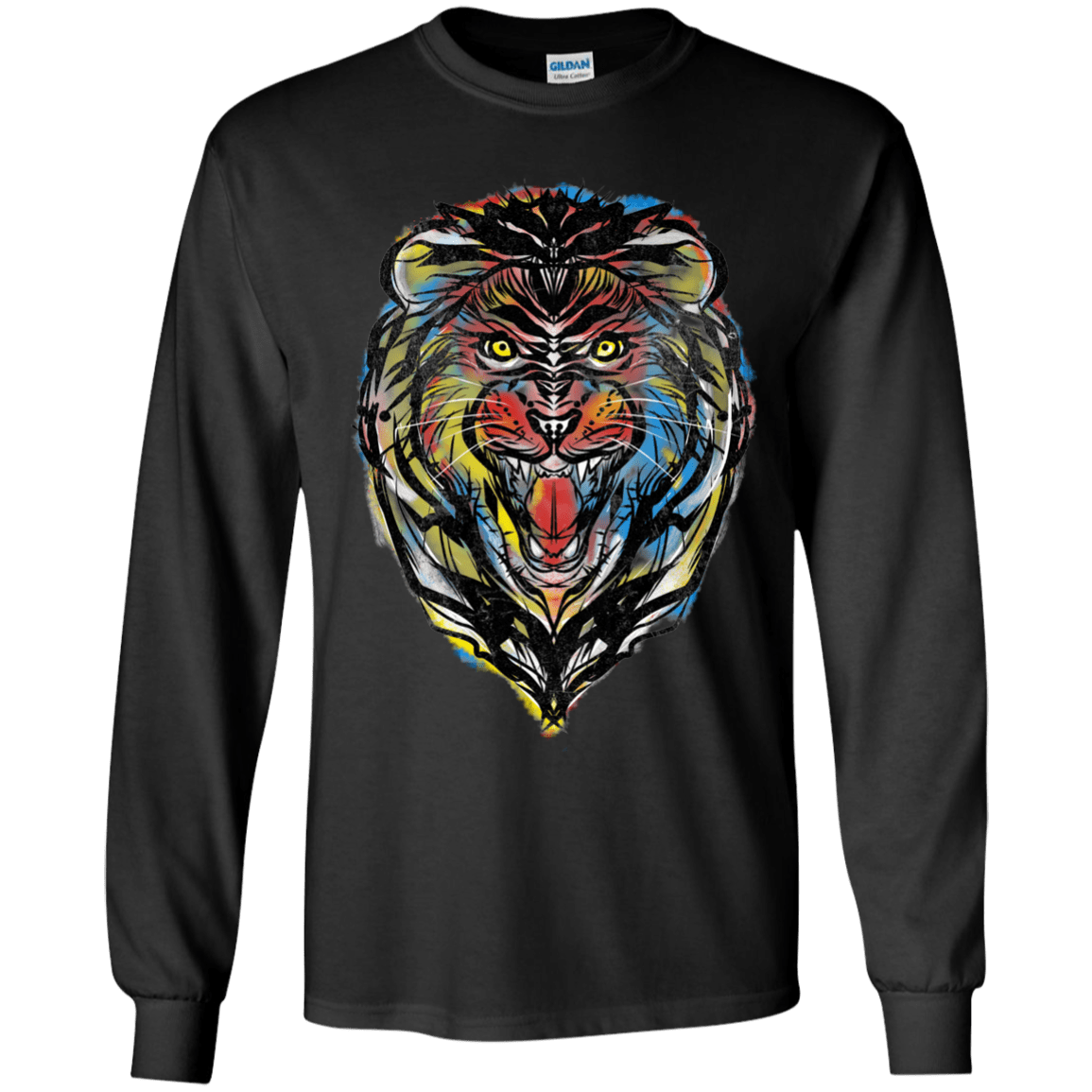Stencil Lion Youth Long Sleeve T-Shirt