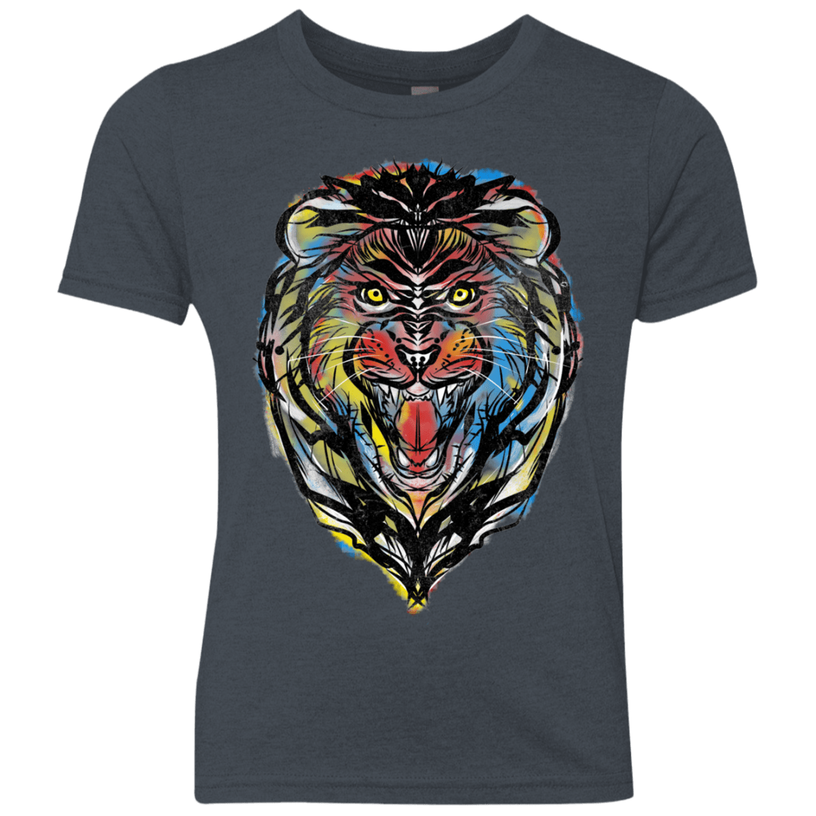 Stencil Lion Youth Triblend T-Shirt