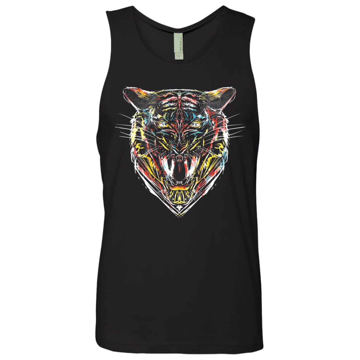 T-Shirts Black / S Stencil Tiger Men's Premium Tank Top