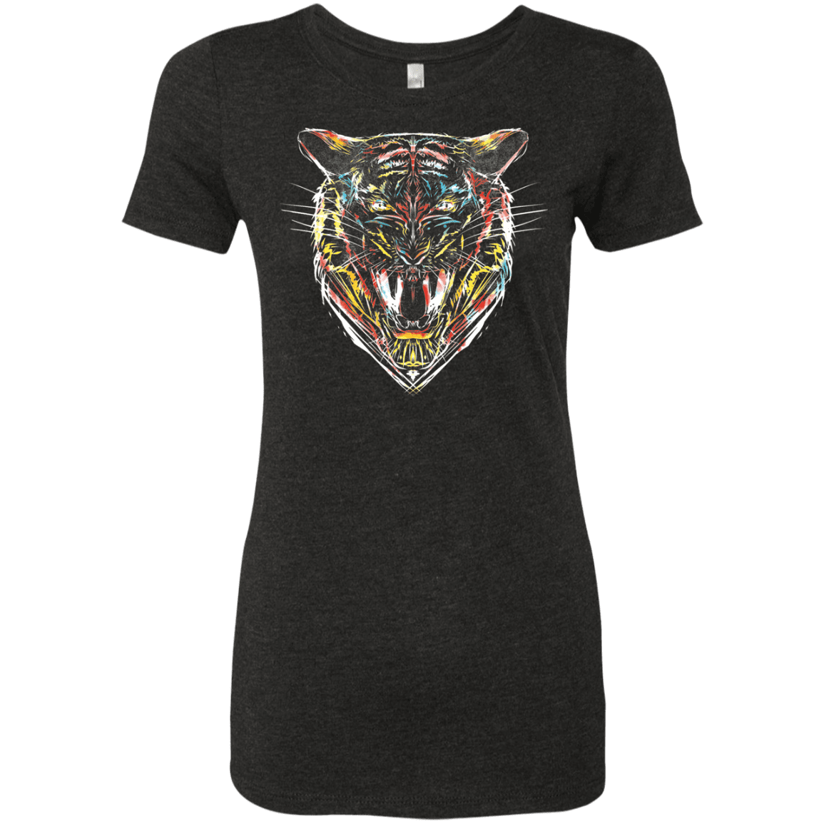 T-Shirts Vintage Black / S Stencil Tiger Women's Triblend T-Shirt