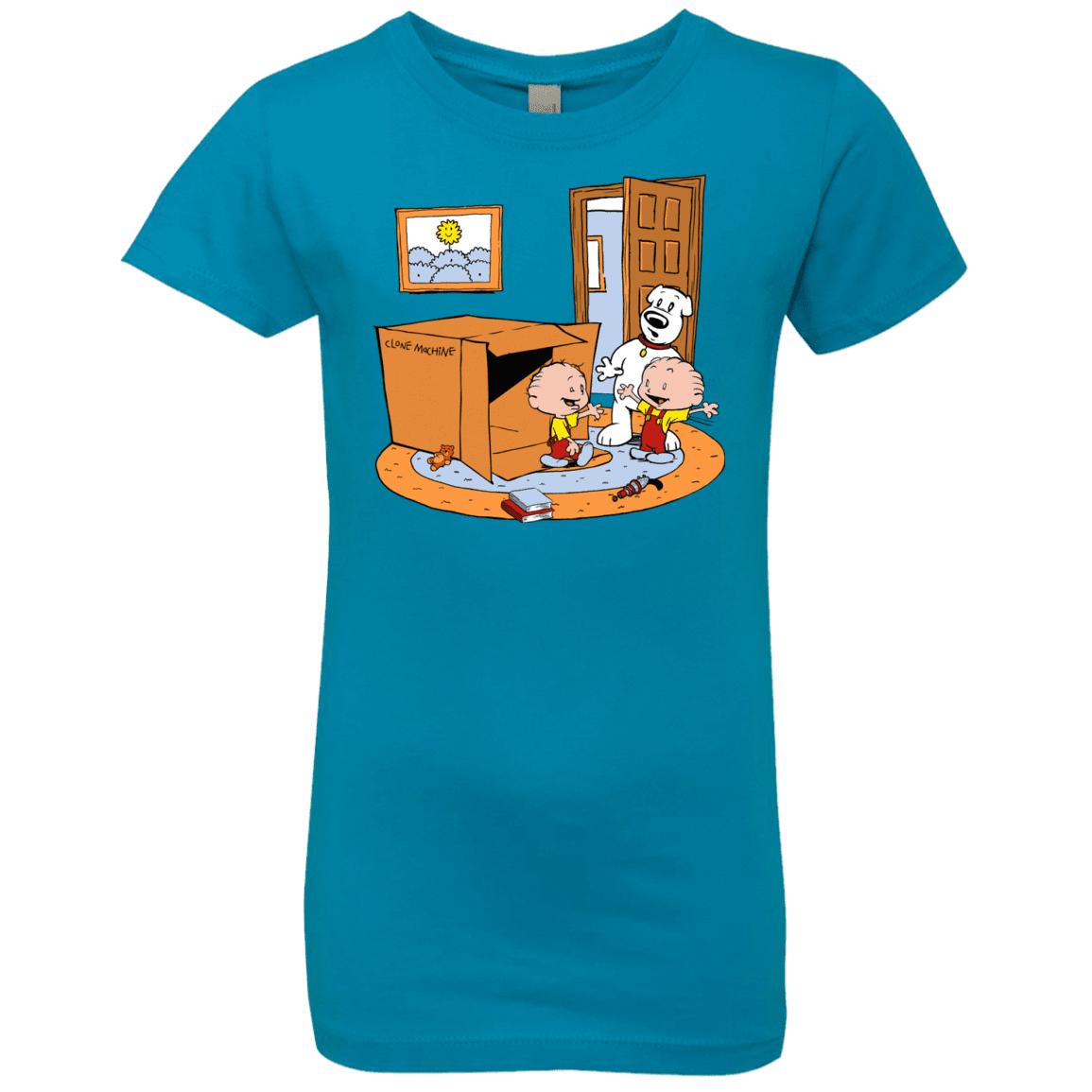 T-Shirts Turquoise / YXS Stewie and Brian Girls Premium T-Shirt